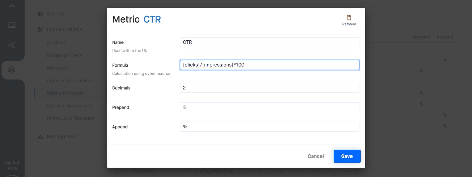 Metrics Ctr AdGlare AdServer